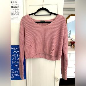Light pink crop sweater